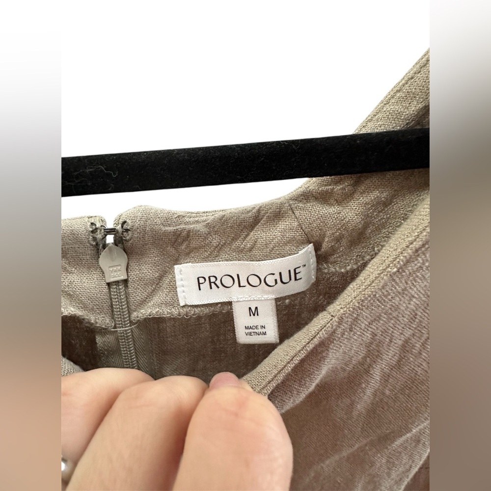 Prologue Tan Sheath Dress with Flutter Cap Sleeves - Picture 5 of 5